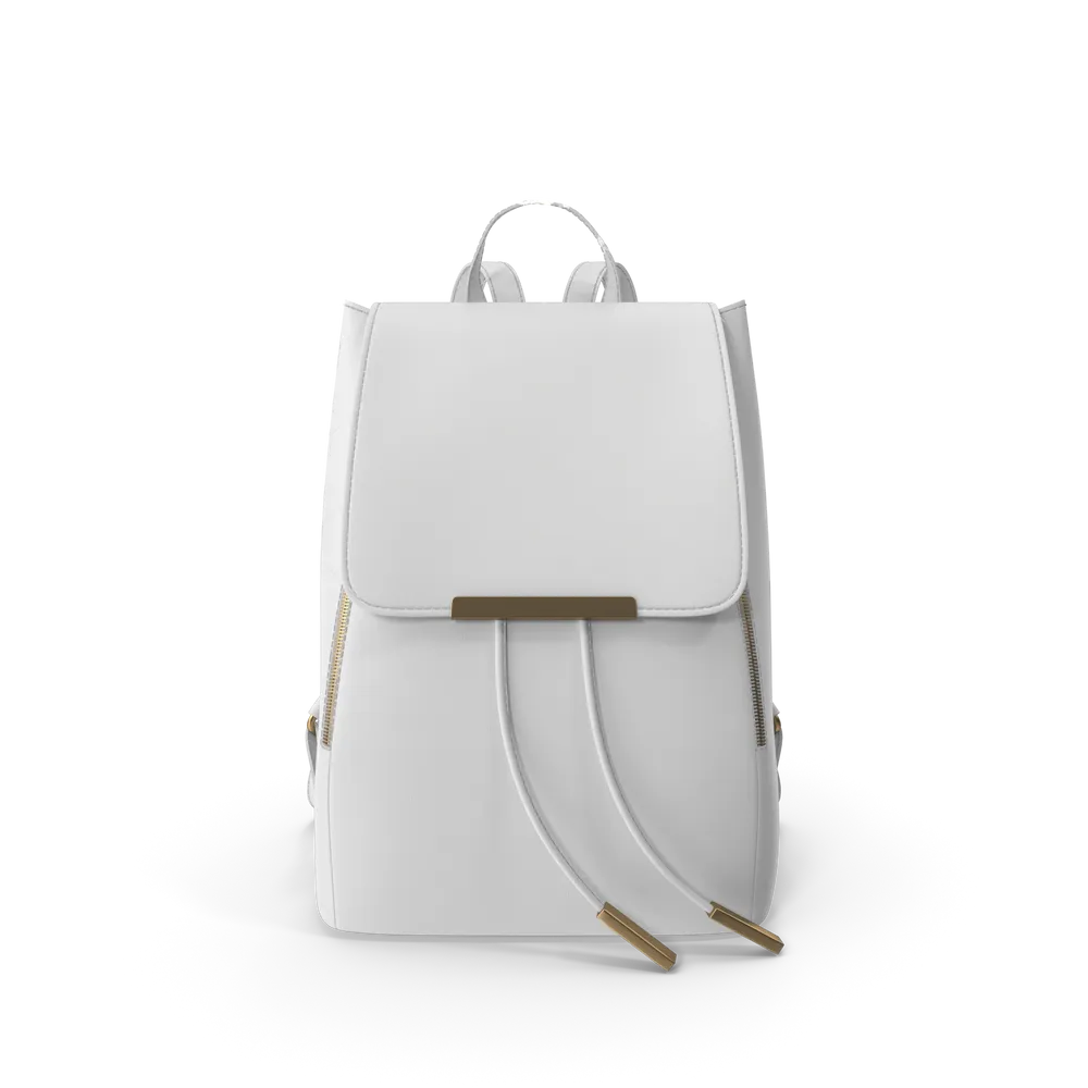 Weisser Rucksack aus Kunstleder
