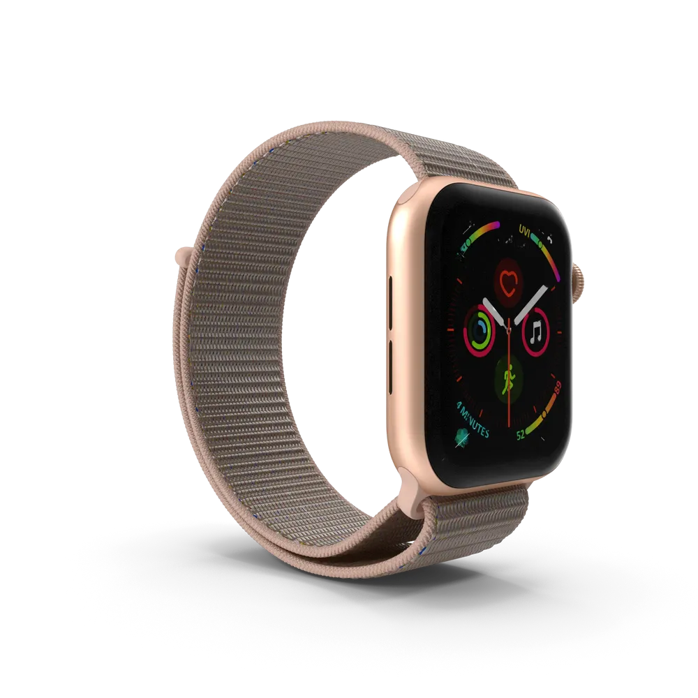 Smartwatch mit Sportarmband – Gold – Ansicht 3